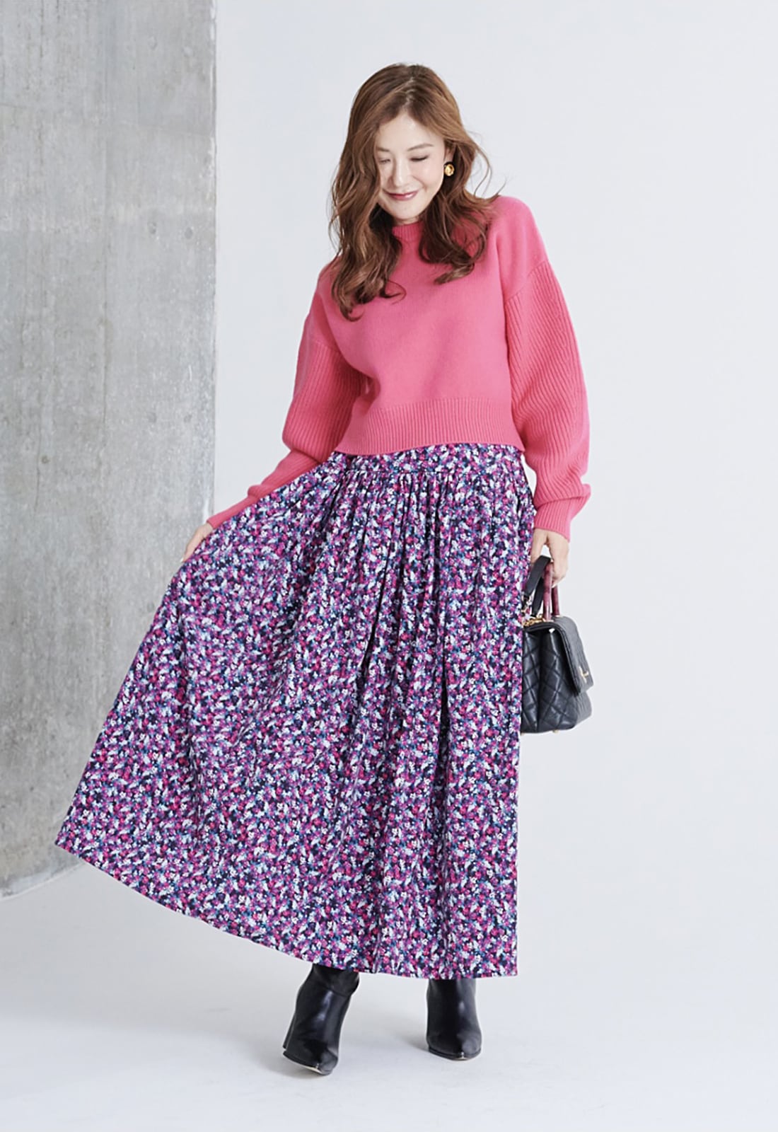 sweet　obli フラワースカート　サイズs コットンイエローフラワースカート | BOTTOMS | OBLI