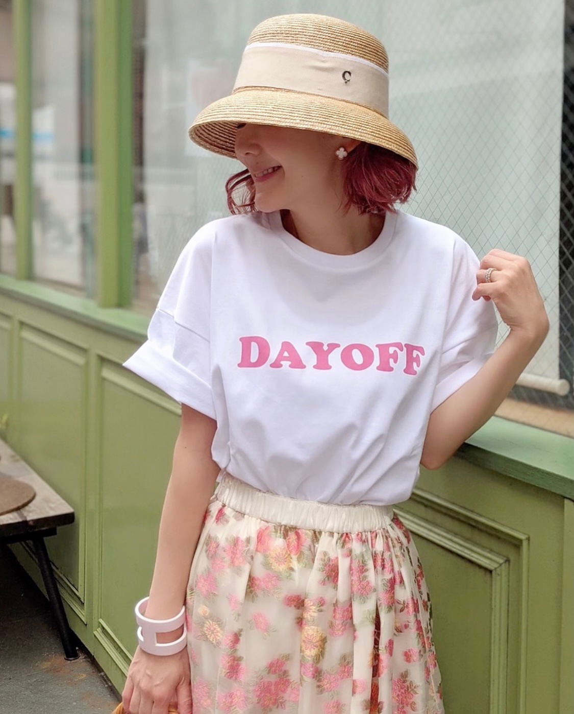 Dayoff Tシャツ/ピンク | TOPS | OBLI