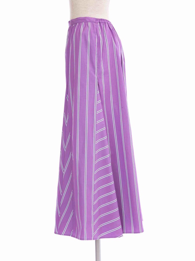 【30％OFF】 ストライプスカート/パープル | BOTTOMS | OBLI レディースウェア