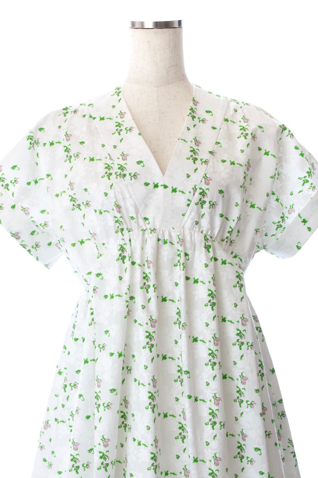 グリーンジャガードVネックドレス | DRESS | OBLI