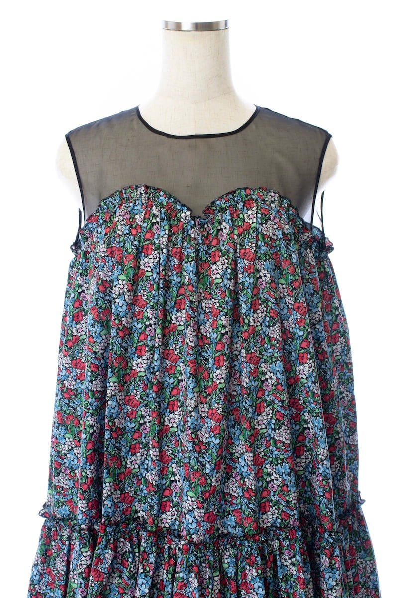 オーガンジードッキングフラワーミディアムワンピース