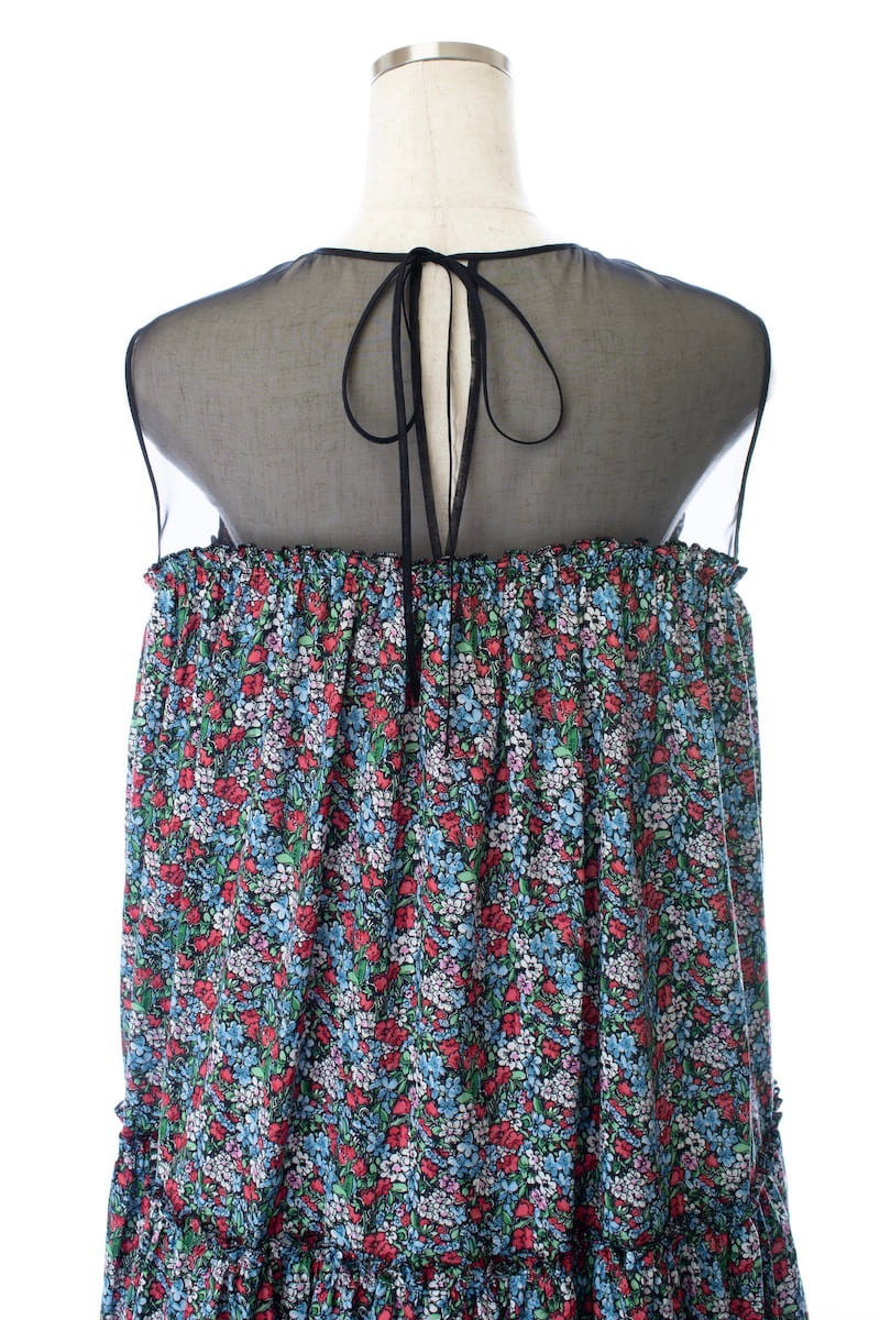 オーガンジードッキングフラワーミディアムワンピース