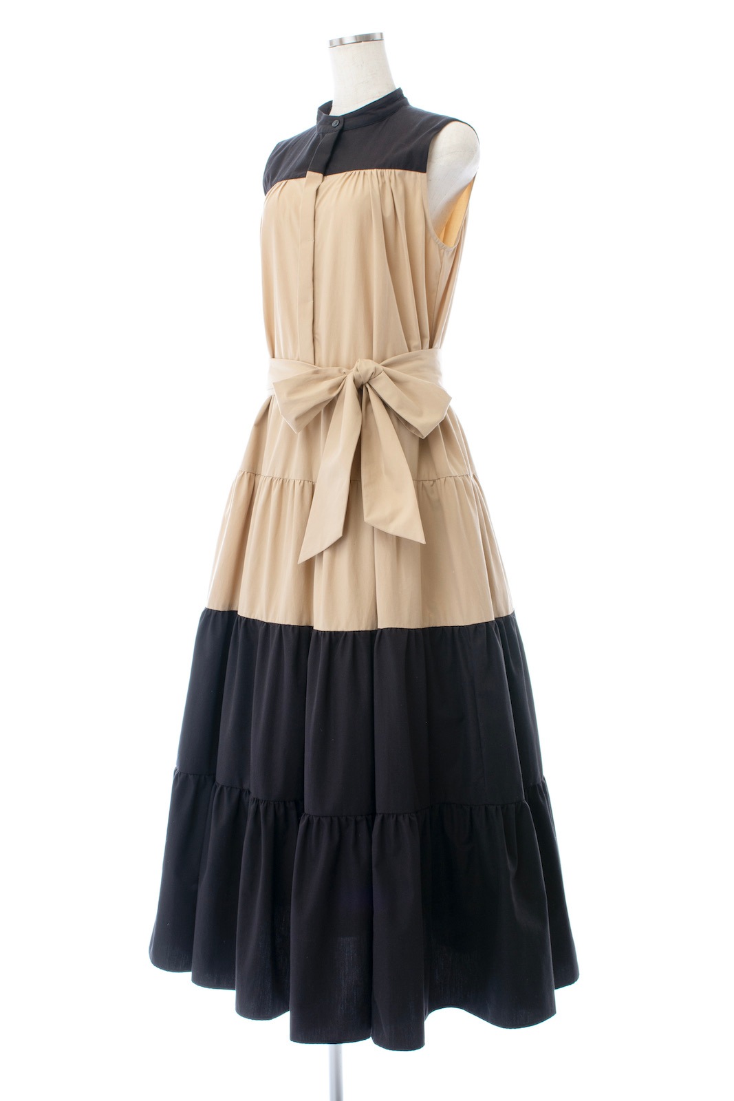 SAMPLE SALE】バイカラーティアードワンピース(1サイズのみ) | SAMPLE