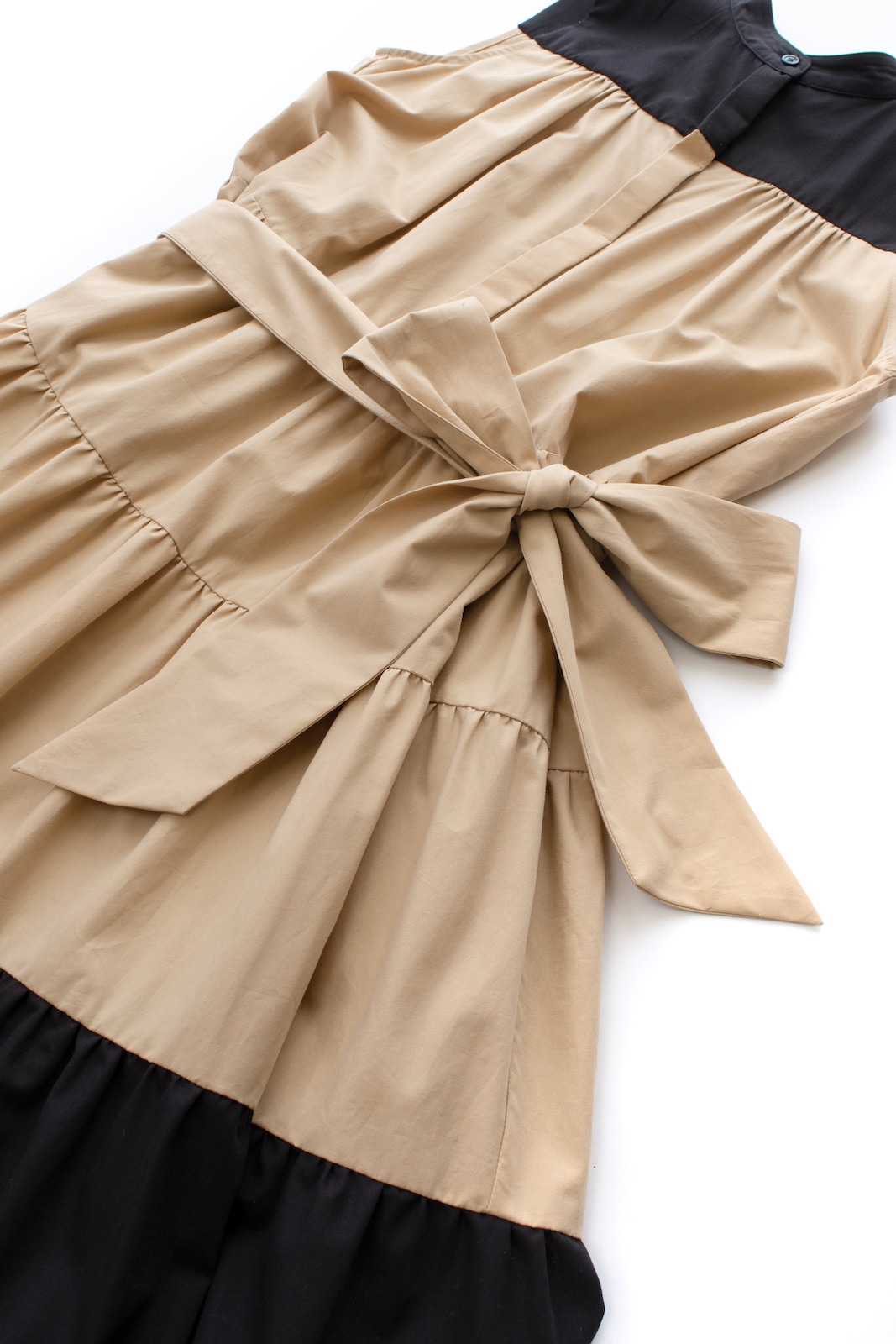 SAMPLE SALE】バイカラーティアードワンピース(1サイズのみ) | SAMPLE