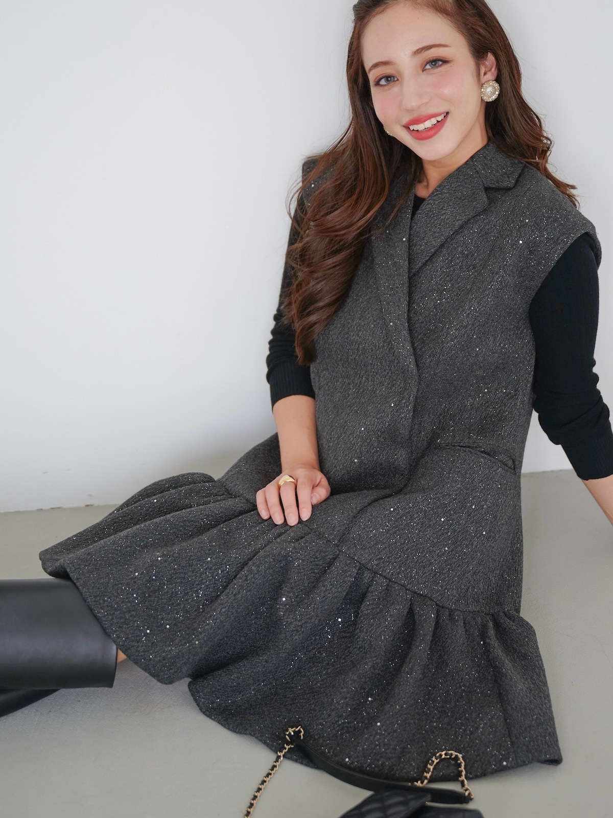 obli ラメジャケットドレス ラメジャケットドレス【9/26(金)21:00発売】 | DRESS | OBLI