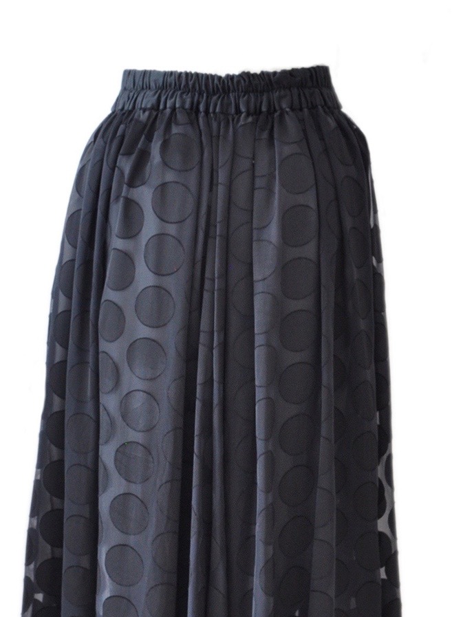 ribbon dot skirt/black | ALL ITEM | OBLI 