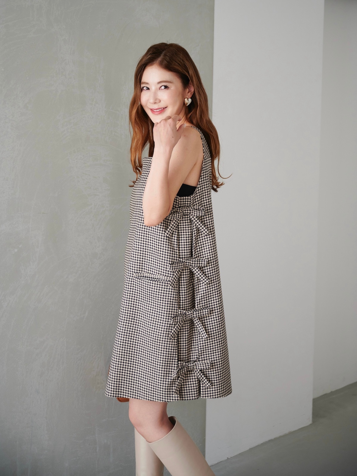 ブラウンリボンジャンパーワンピース【10月10日(金)21:00発売