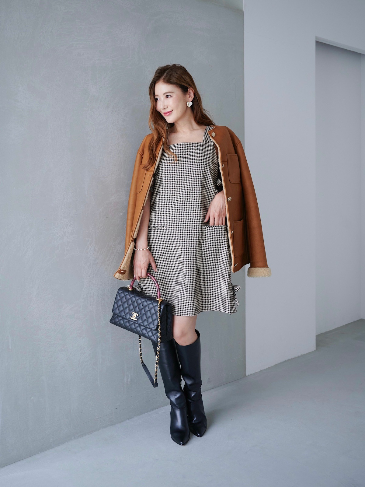 obli ブラウンリボンジャンパーワンピース ブラウンリボンジャンパーワンピース【10月10日(金)21:00発売