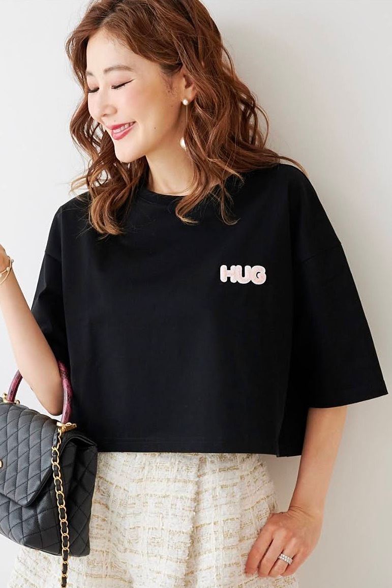 HUG Tシャツ/ブラック | TOPS | OBLI