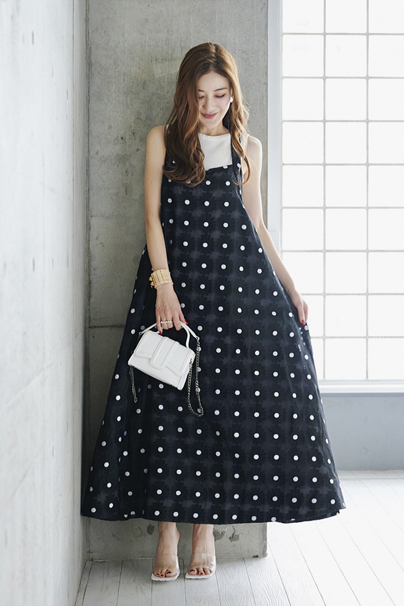 obli 箔ジャガードスカート ワンピース ブラウス マーガレット 