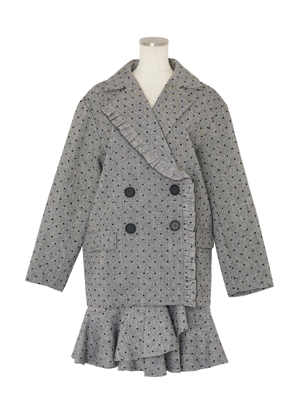 オブリ　obli ハートフリルジャケット　新品未使用 オブリ obli ハートフリルジャケット 新品未使用 - メルカリ