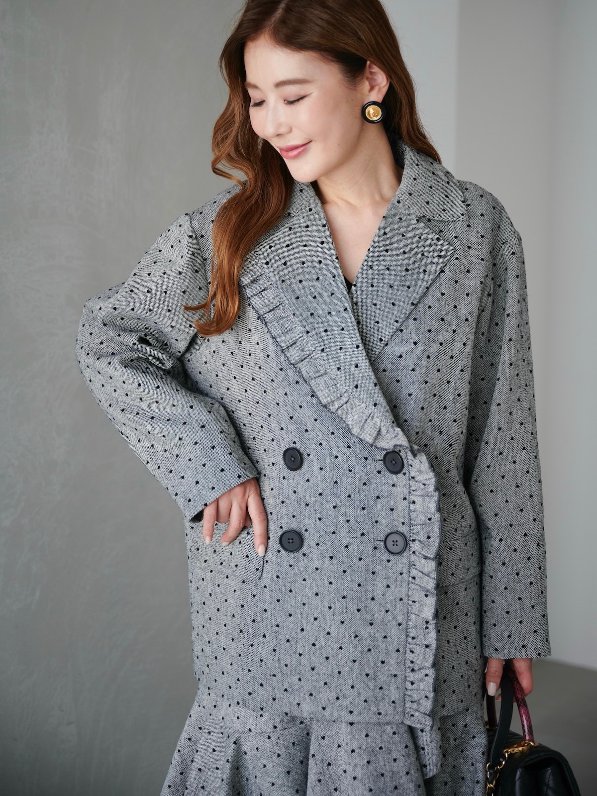 オブリ　obli ハートフリルジャケット　新品未使用 オブリ obli ハートフリルジャケット 新品未使用 - メルカリ