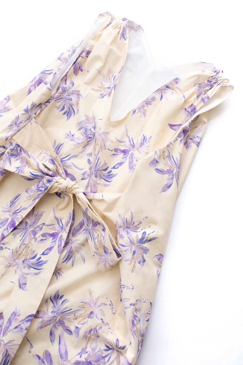 リーフリボンワンピース/ピンク【残り1点】