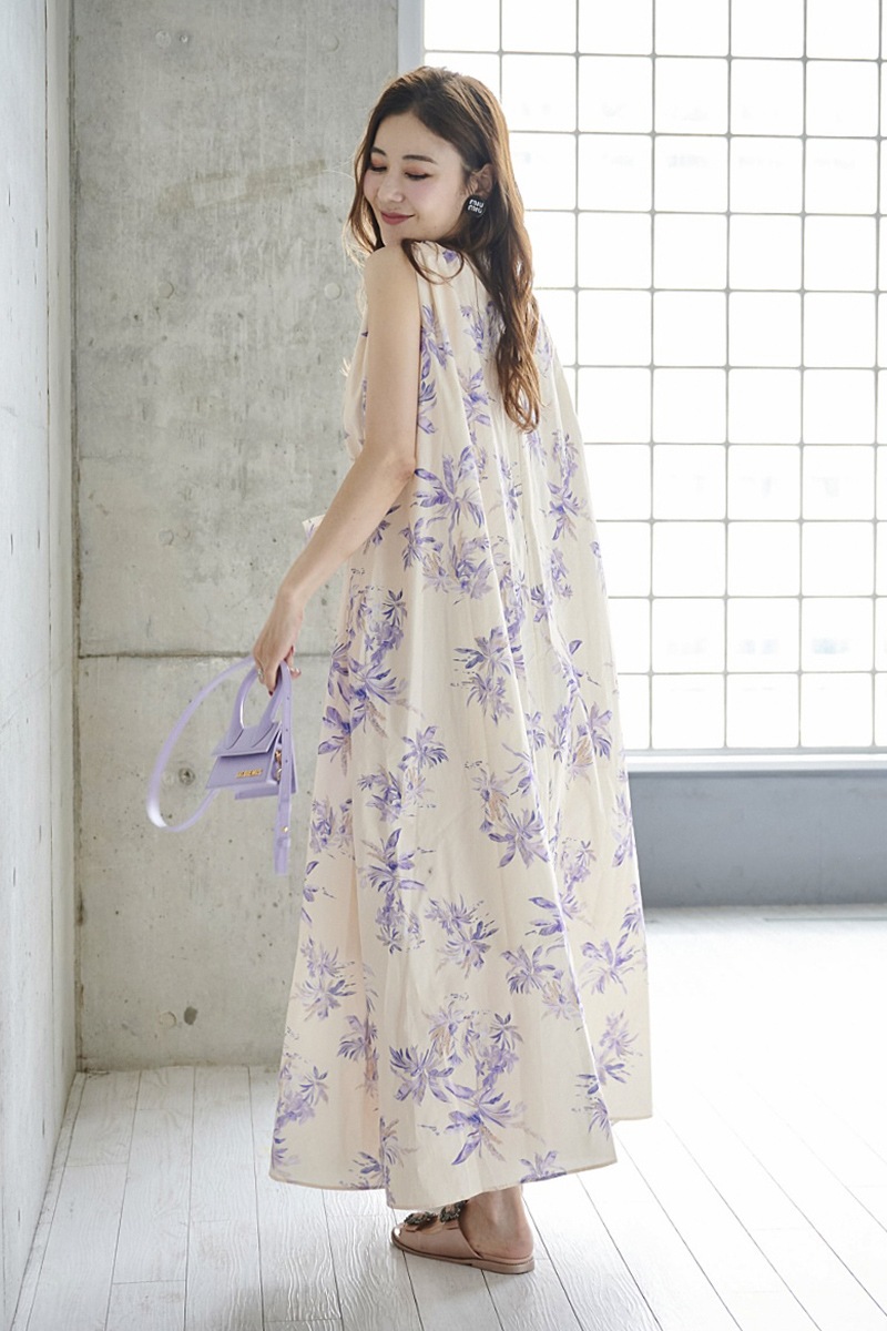 リーフリボンワンピース/ピンク【残り1点】 | ALL | OBLI