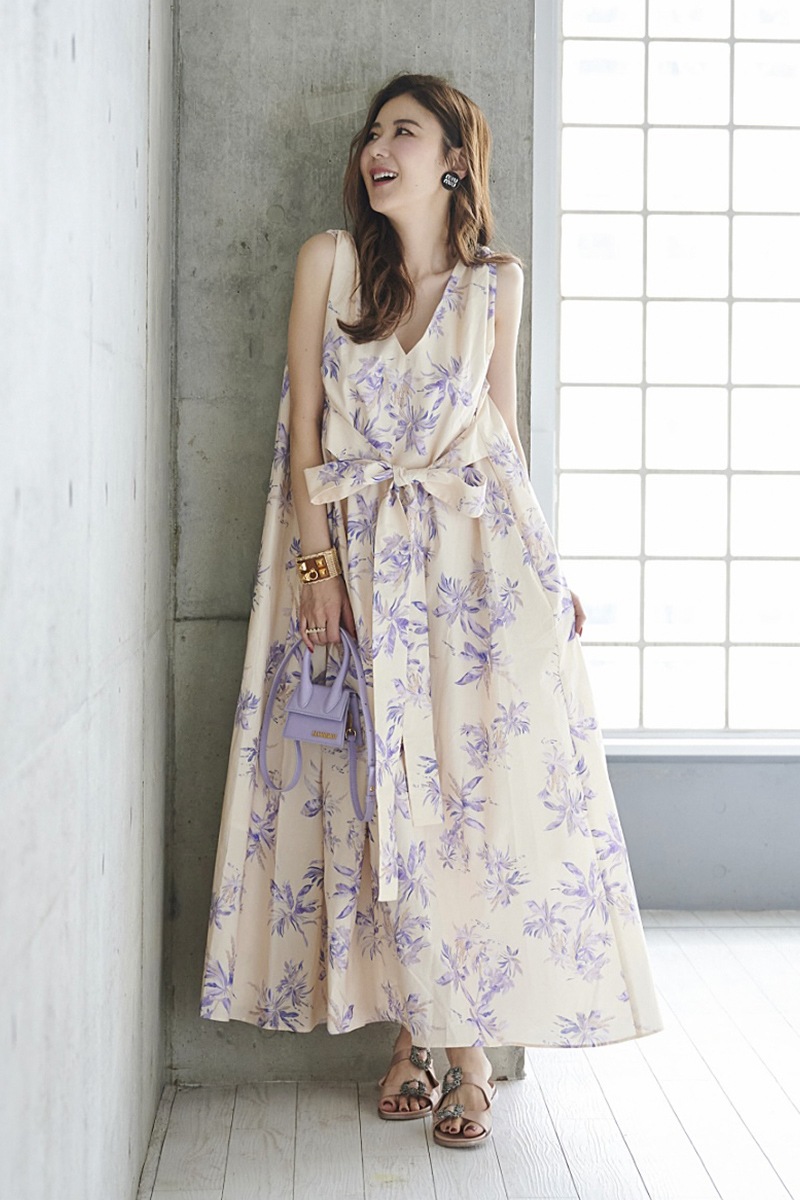 リーフリボンワンピース/ピンク【残り1点】 | ALL | OBLI