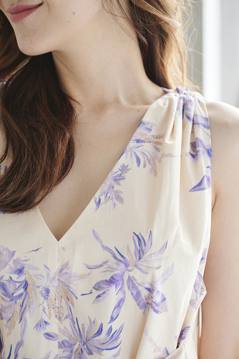 リーフリボンワンピース/ピンク【残り1点】