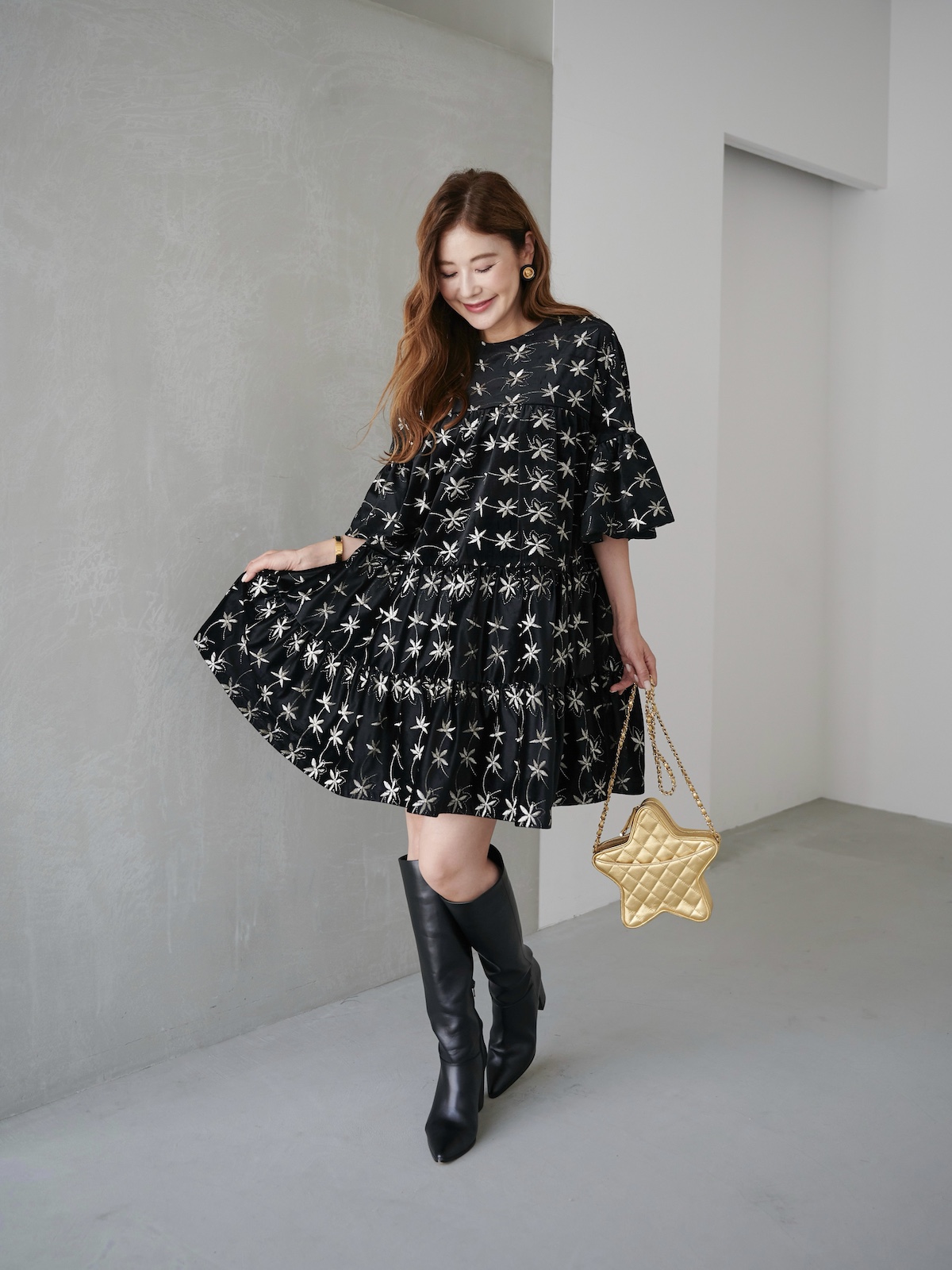 コーデュロイエンブロイダリーワンピース【9/19(金)21:00発売