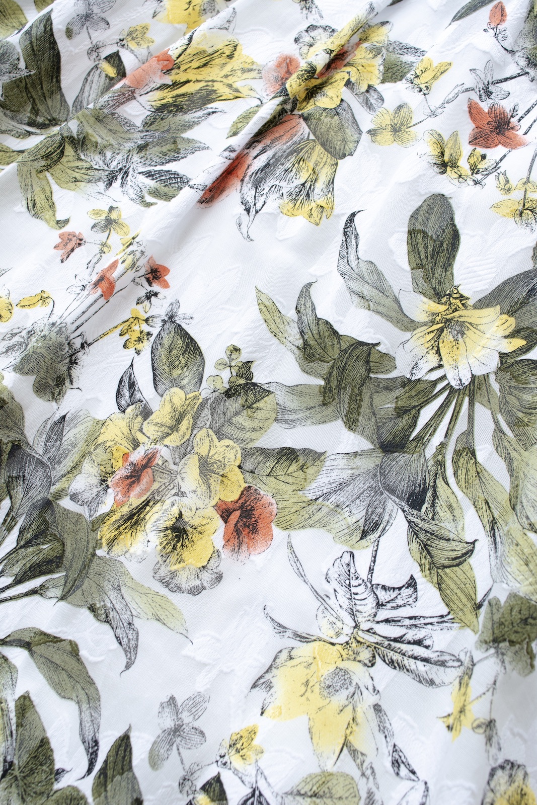 パフスリーブVネックフラワーワンピース | DRESS | OBLI