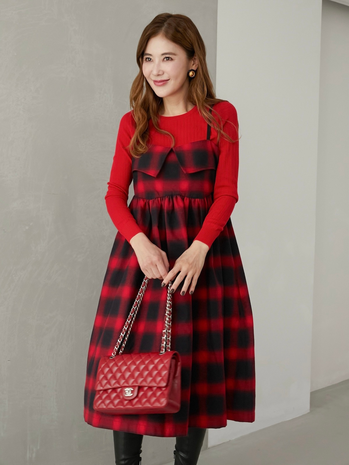 チェックキャミワンピース【残りわずか】 | DRESS | OBLI