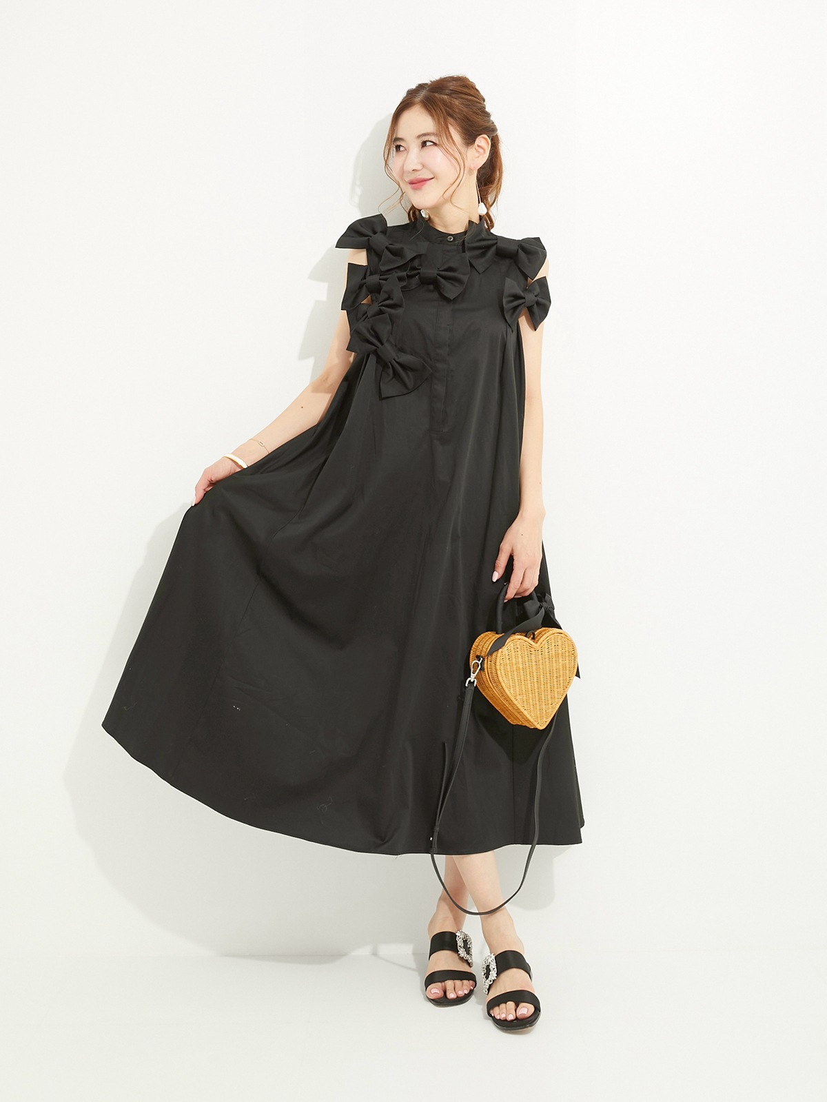 リボンコットンワンピース | DRESS | OBLI