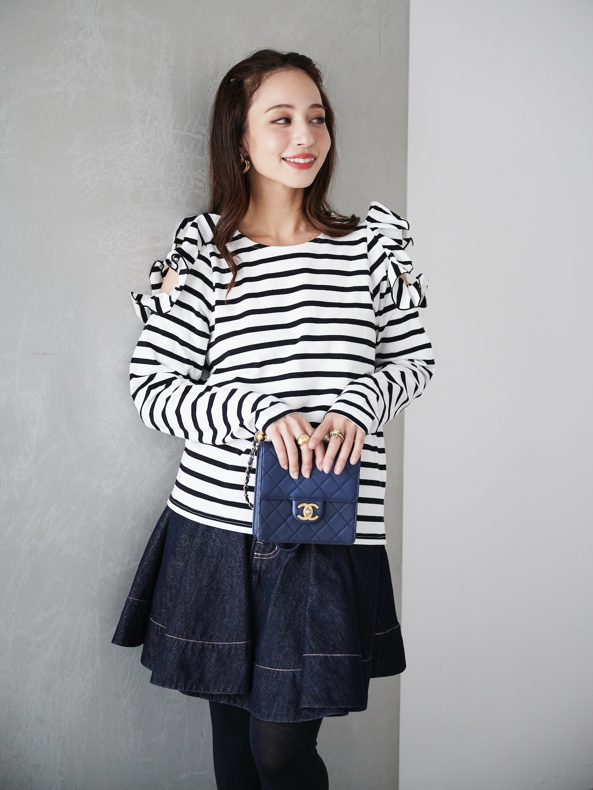 ボーダーフリルトップス【残りわずか】 | TOPS | OBLI