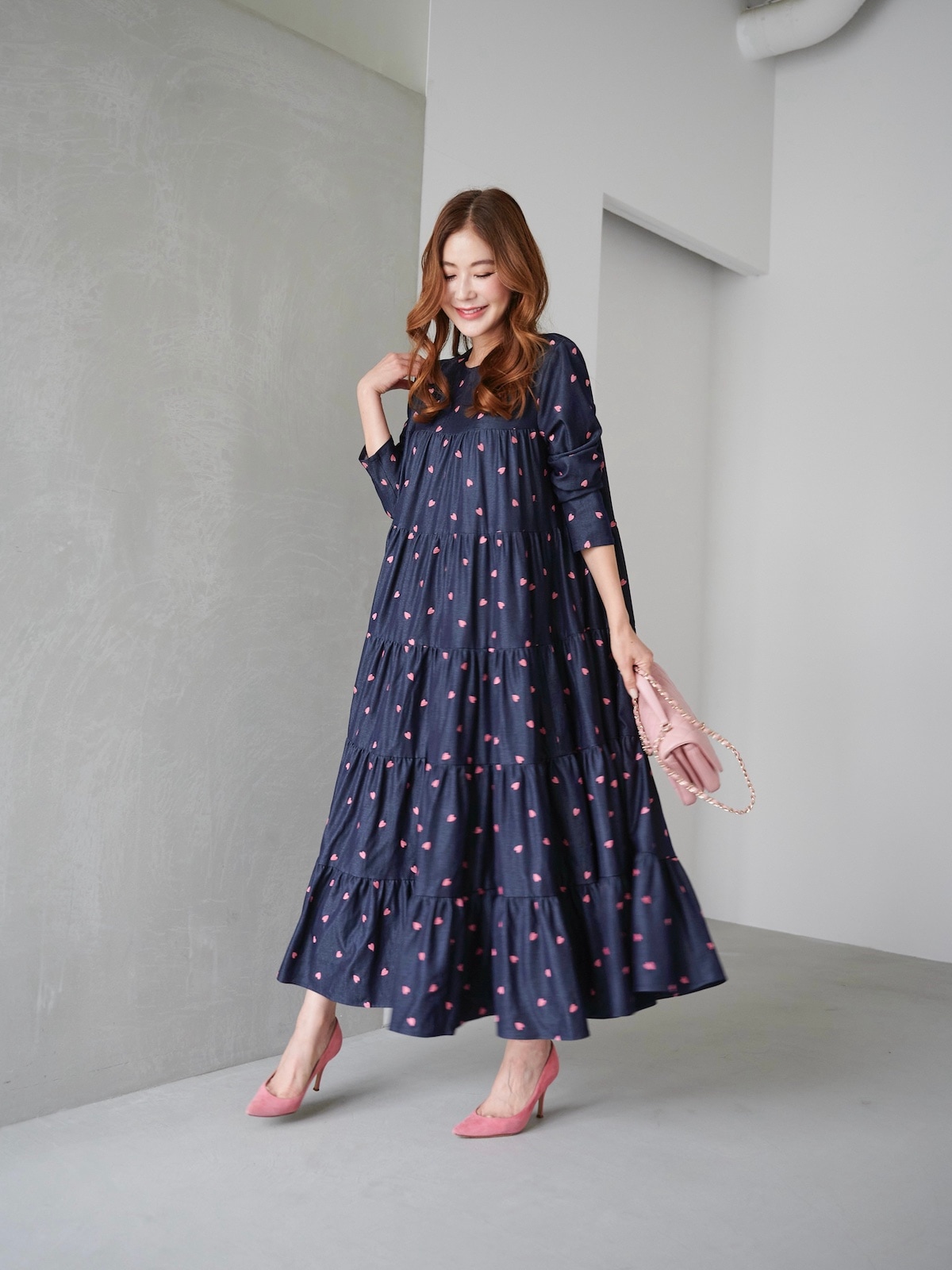 OBLI ブルーハートティアードワンピース　未使用 ブルーハートティアードワンピース | DRESS | OBLI