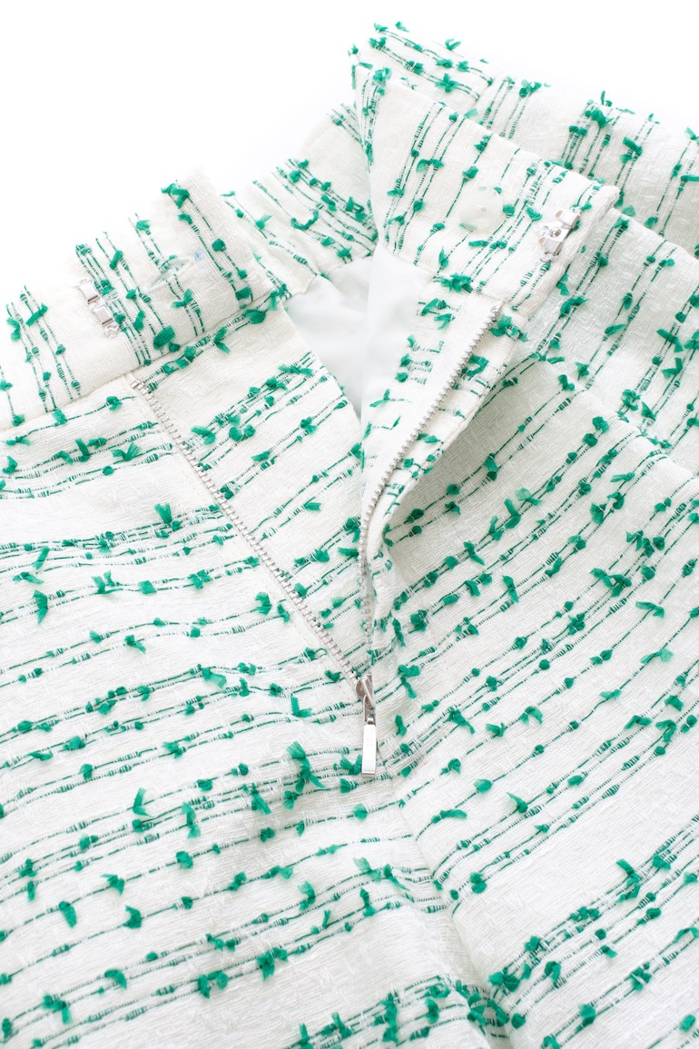 【obliM】米沢別注ツイードショートパンツ/グリーン