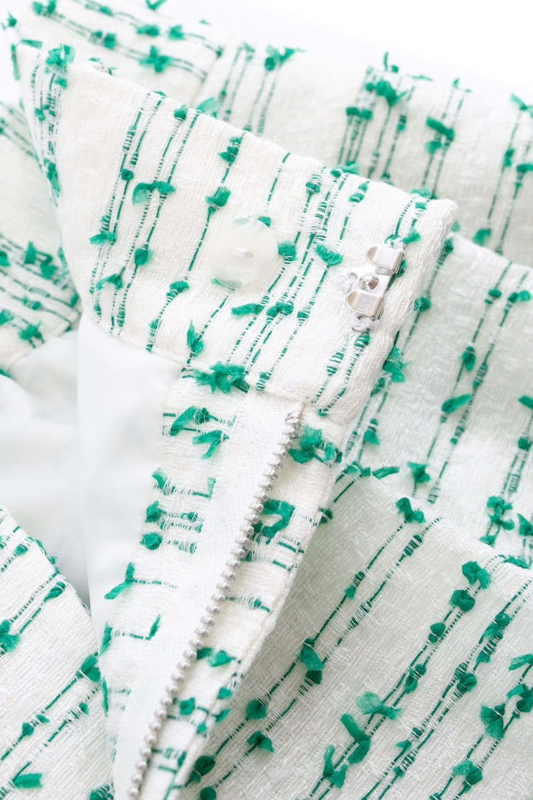 【obliM】米沢別注ツイードショートパンツ/グリーン