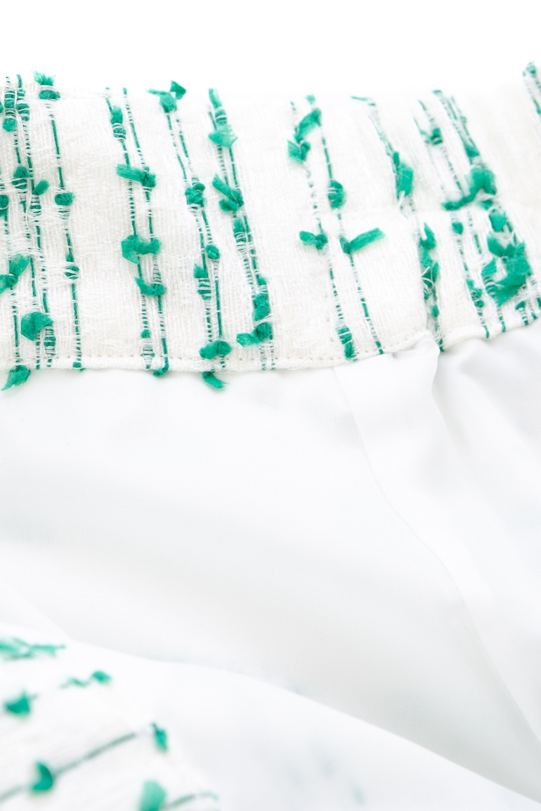 【obliM】米沢別注ツイードショートパンツ/グリーン