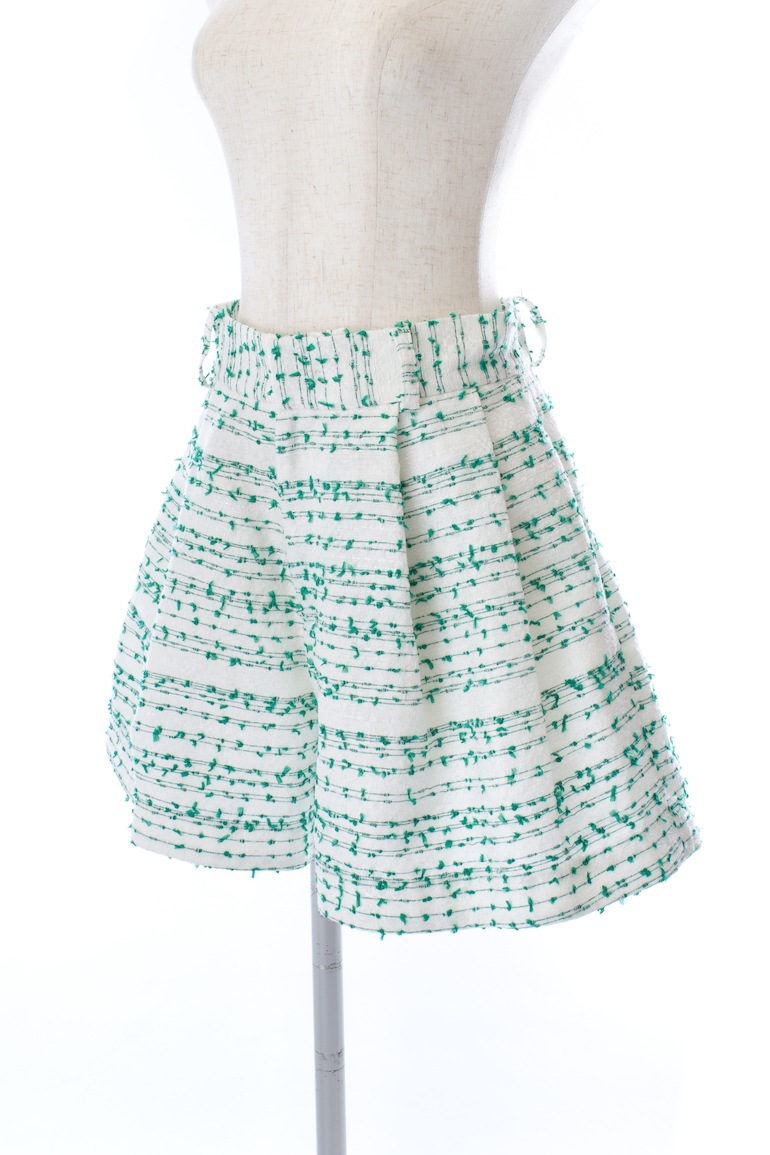 【obliM】米沢別注ツイードショートパンツ/グリーン