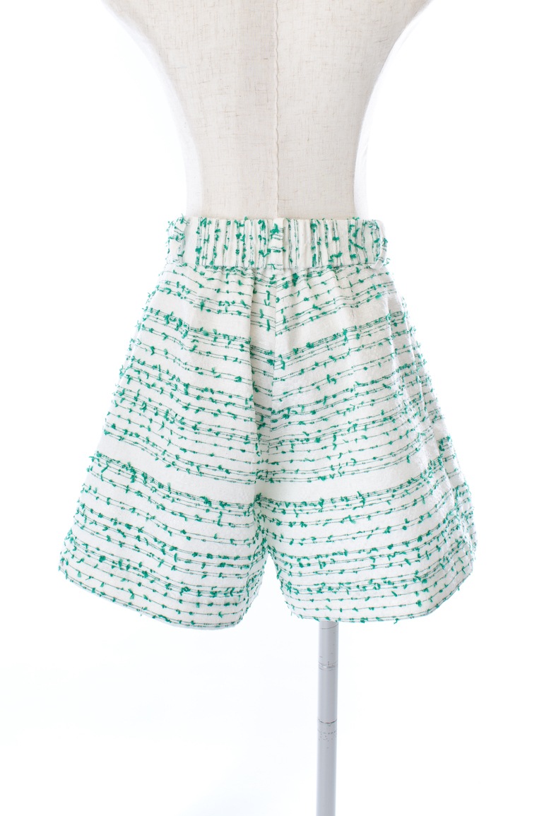 【obliM】米沢別注ツイードショートパンツ/グリーン