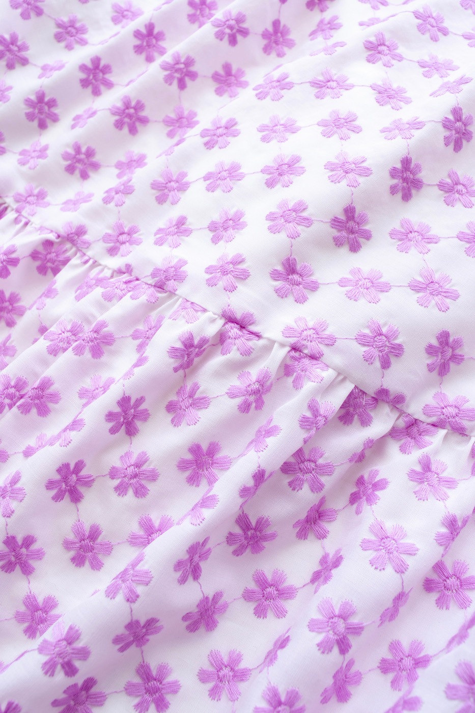 刺繍フリルワンピース/パープル | DRESS | OBLI