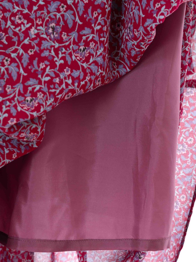 フラワーシフォンスカート/ボルドー | BOTTOMS | OBLI 