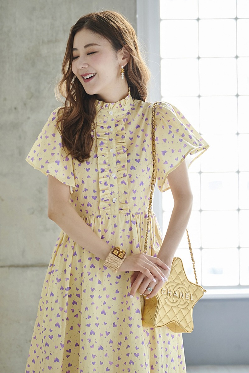 OBLI パープルハートワンピース 0サイズ（S相当）　※7/17〜26発送不可 パープルハートワンピース | ALL ITEM | OBLI