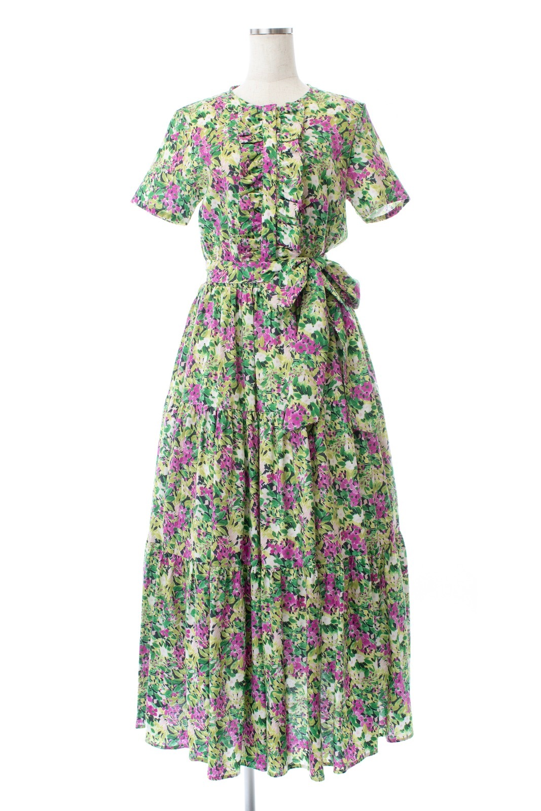 グリーンフリルワンピース | DRESS | OBLI