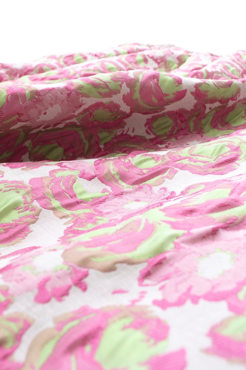 ピンクグリーンジャガードスカート | BOTTOMS | OBLI 