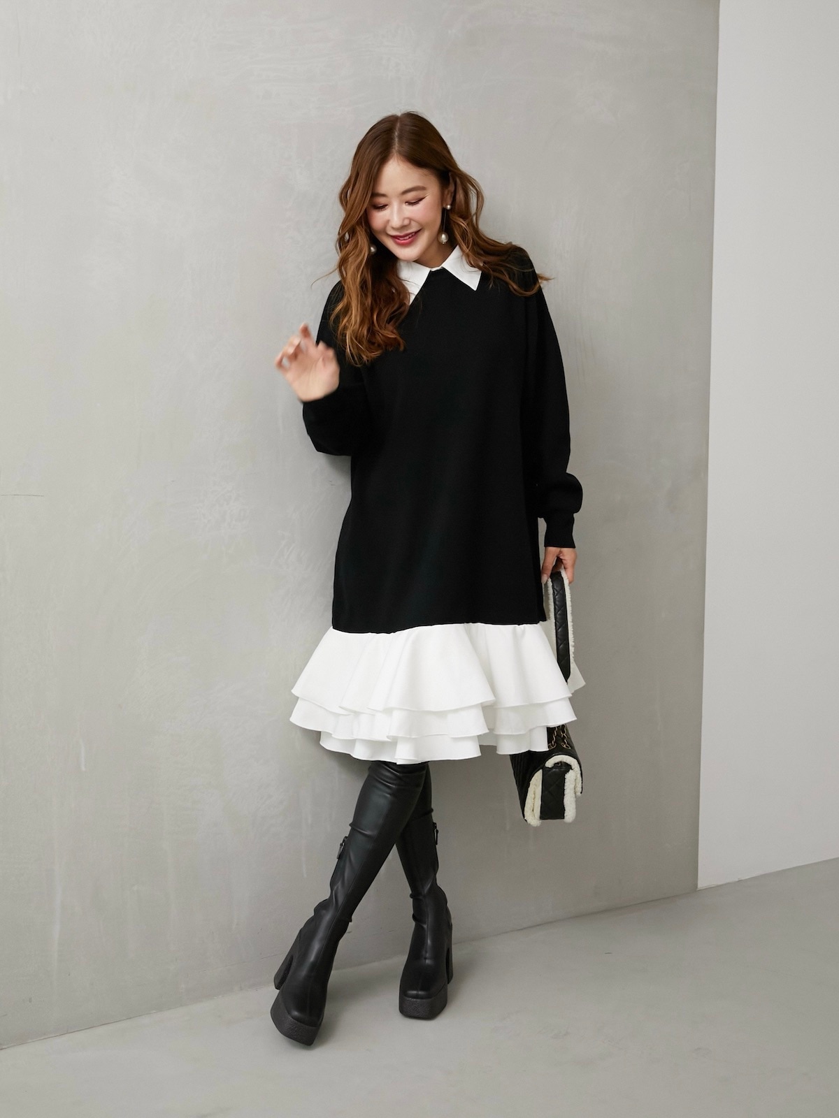 【予約】ペタルドッキングワンピース【残り2点】