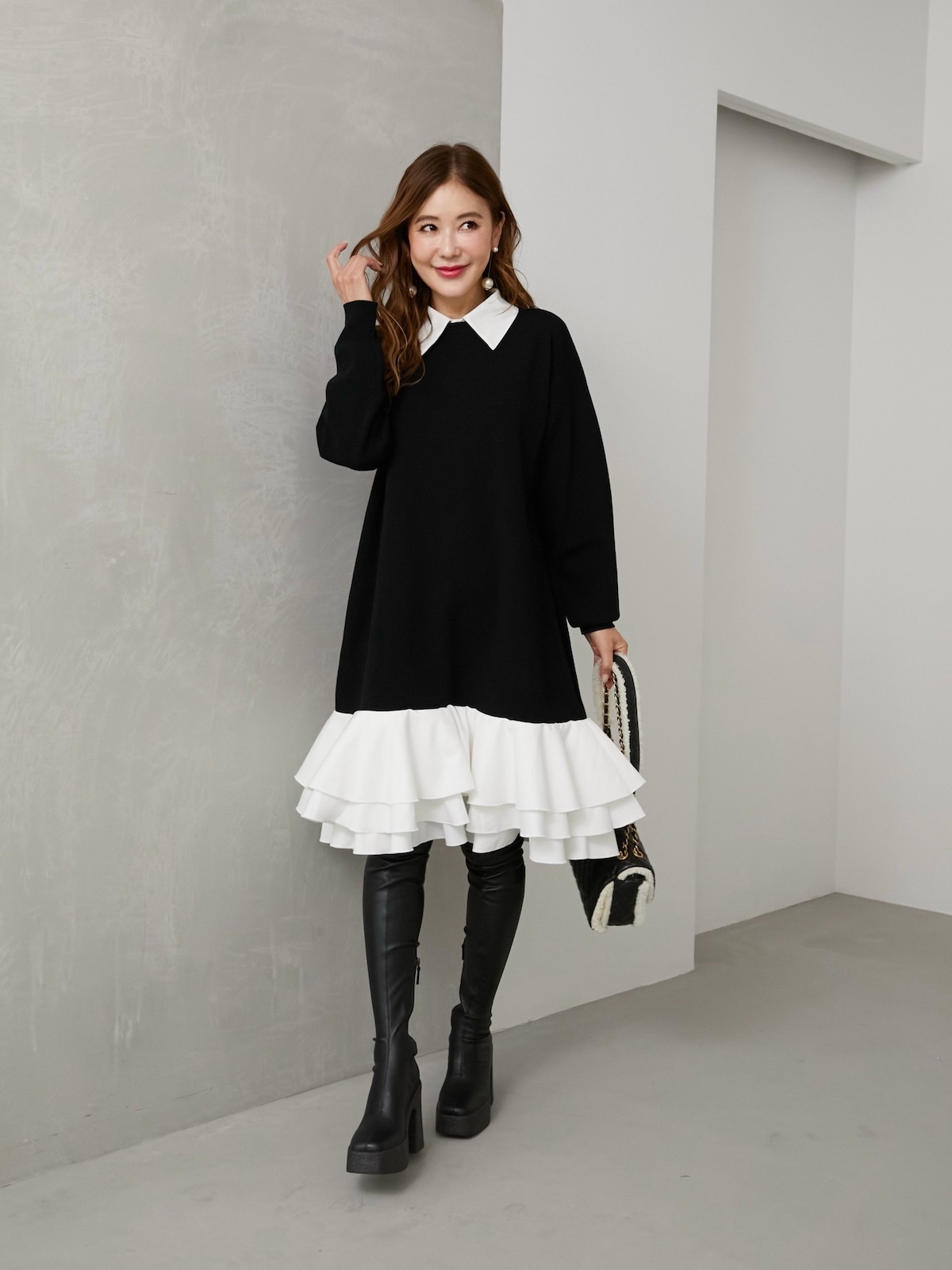 【予約】ペタルドッキングワンピース【残り2点】