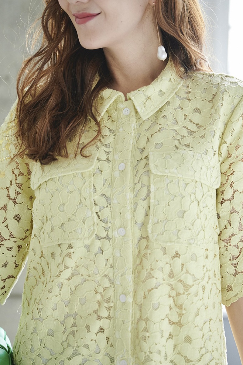 ライムイエローレースワンピース【残りわずか】