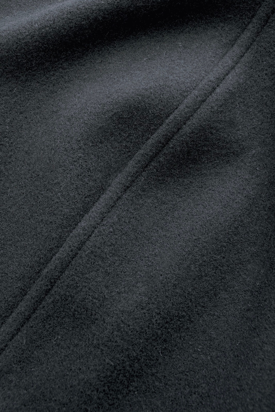 Vネックウールトップス/ブラック