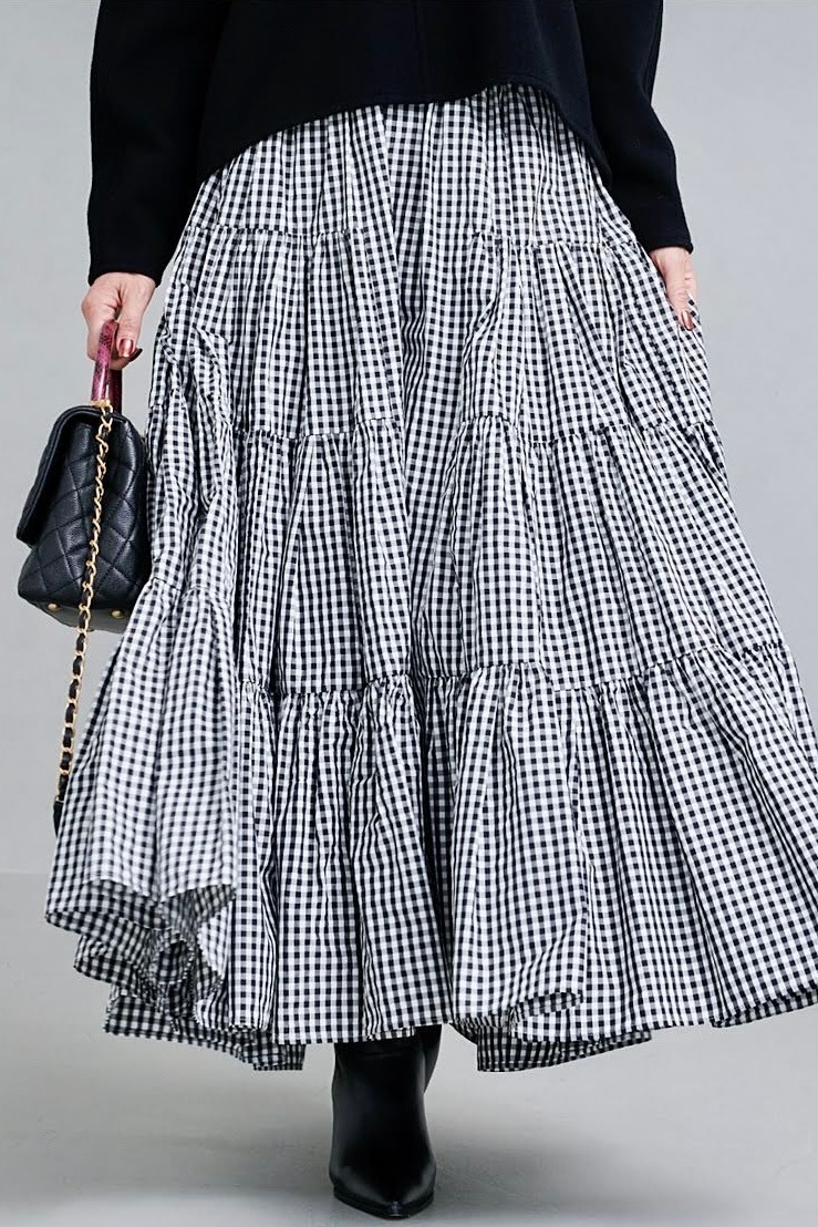 Vネックウールトップス/ブラック