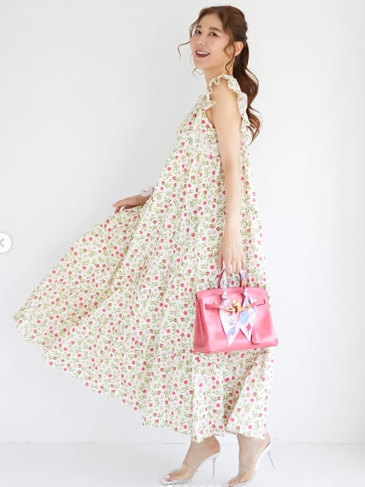 フラワーティアードワンピース/ブラック | DRESS | OBLI