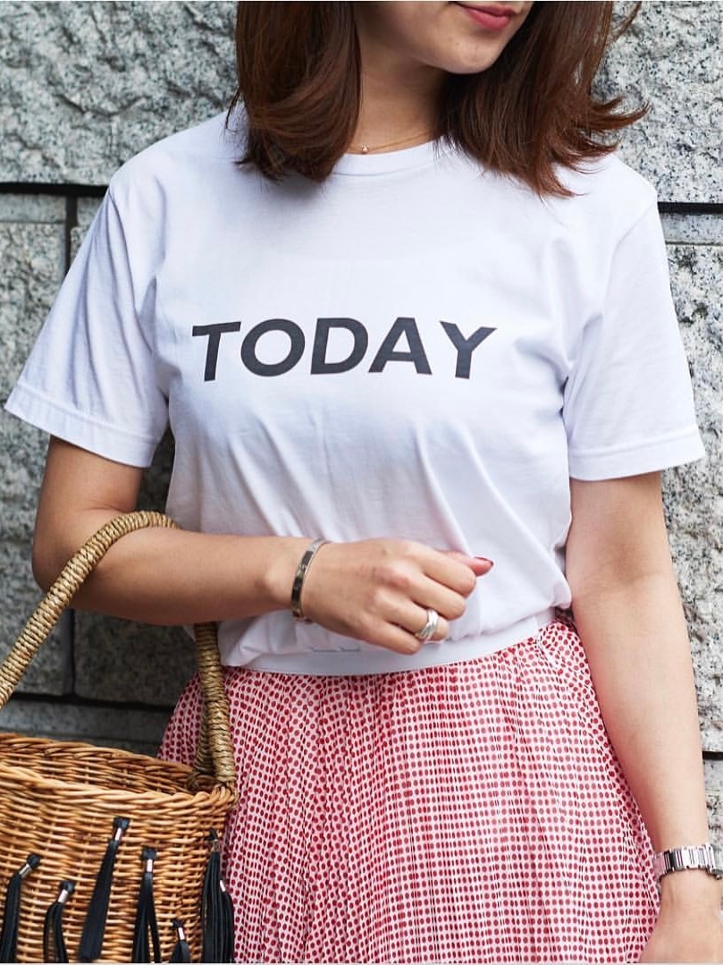 ドットプリーツスカート/レッド | BOTTOMS | OBLI 