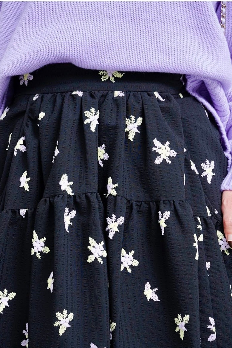 バックスリットカラーニット/パープル【残り4点】