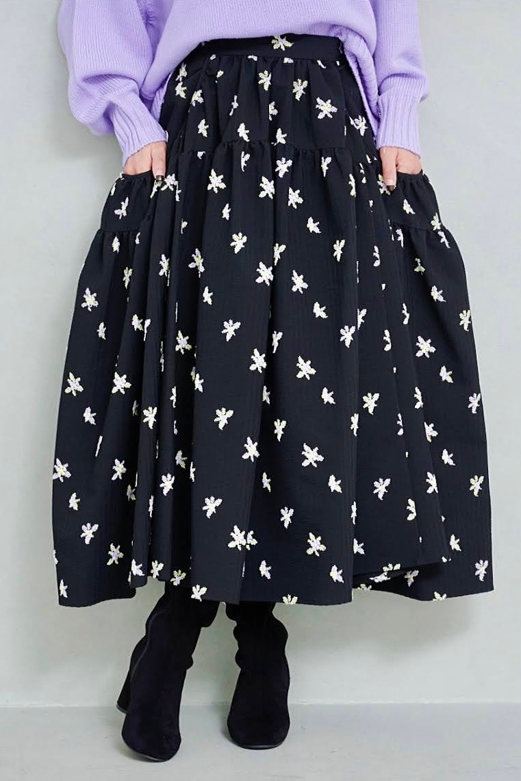 バックスリットカラーニット/パープル【残り4点】