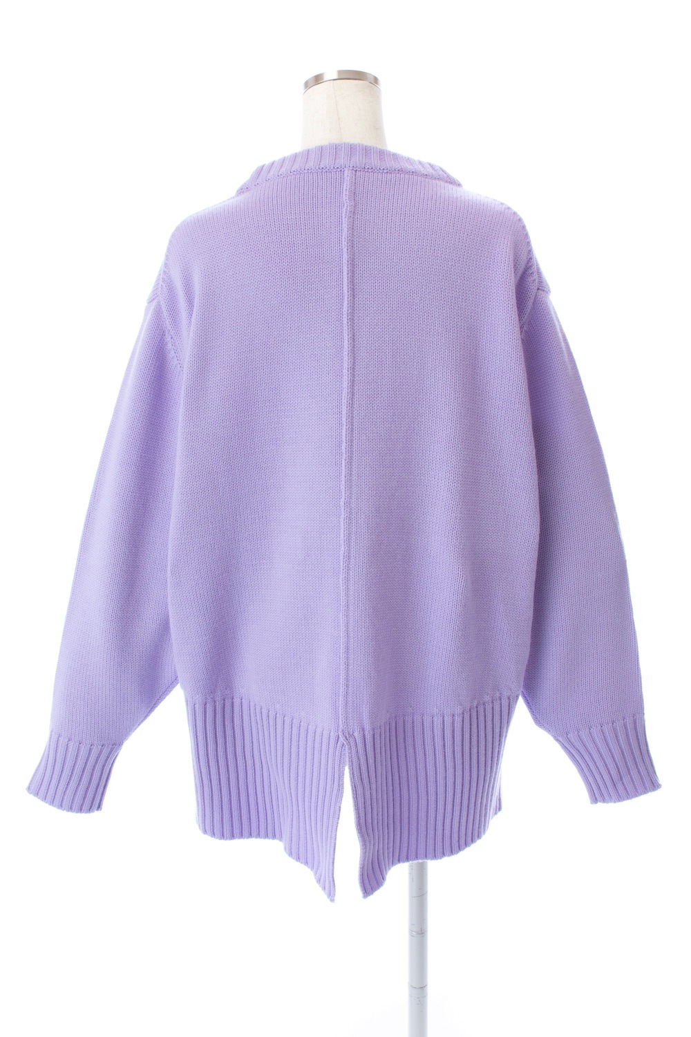 バックスリットカラーニット/パープル【残り4点】