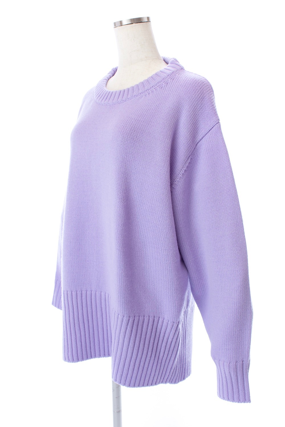 バックスリットカラーニット/パープル【残り4点】