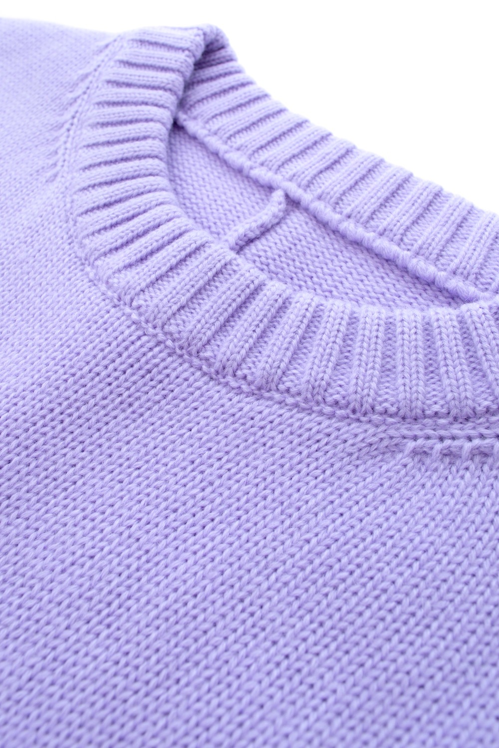 バックスリットカラーニット/パープル【残り4点】
