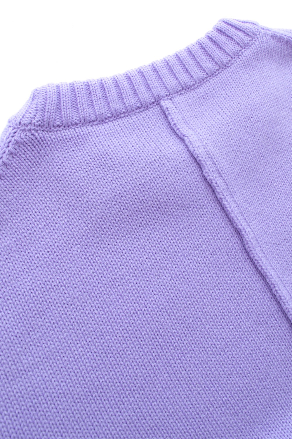 バックスリットカラーニット/パープル【残り4点】