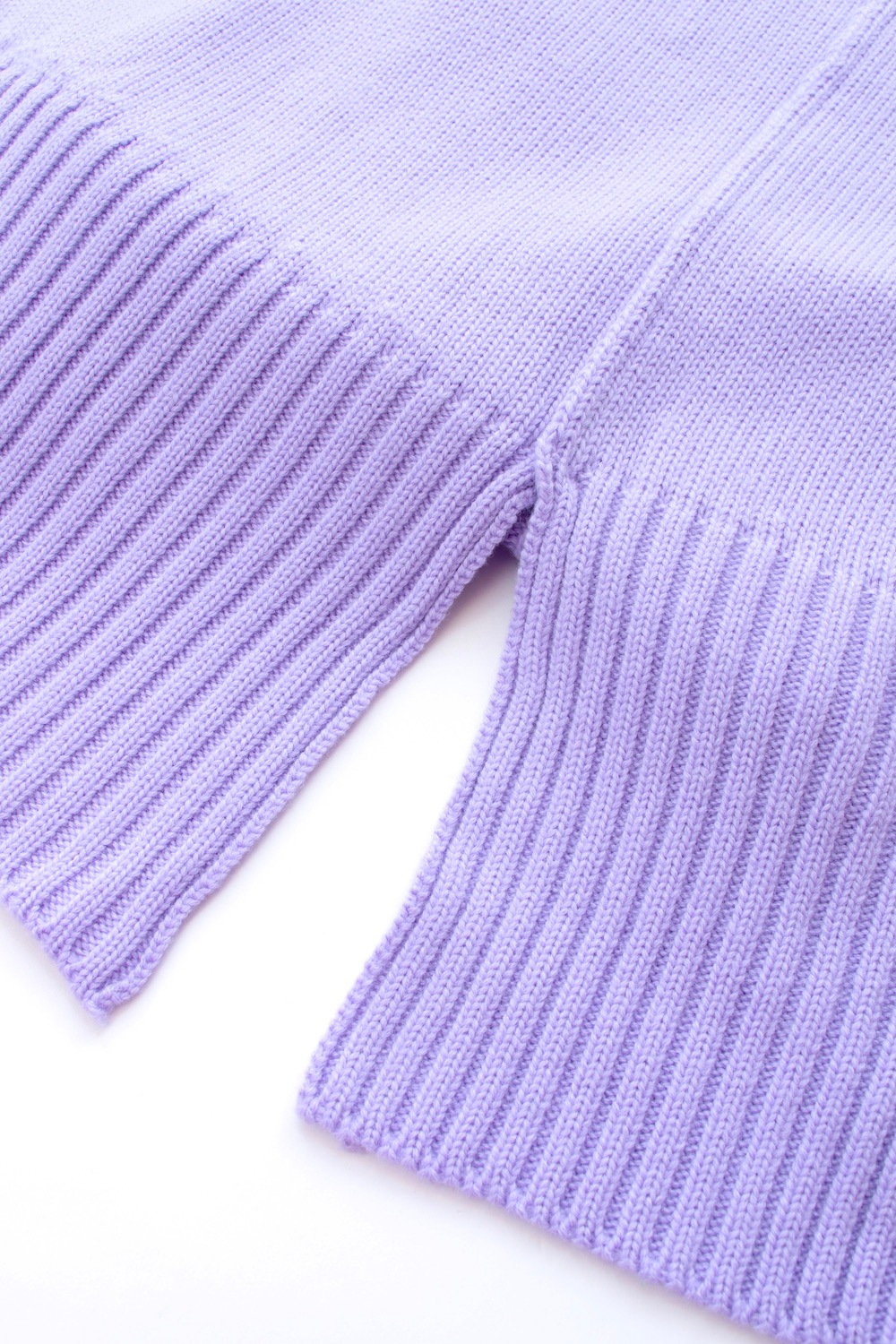 バックスリットカラーニット/パープル【残り4点】